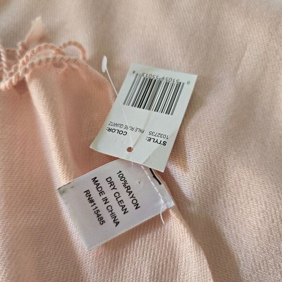 Isa & Stef Womens Shawl Fringe Wrap Scarf 78 x 27 Pale Rose Quartz Color - Picture 5 of 7